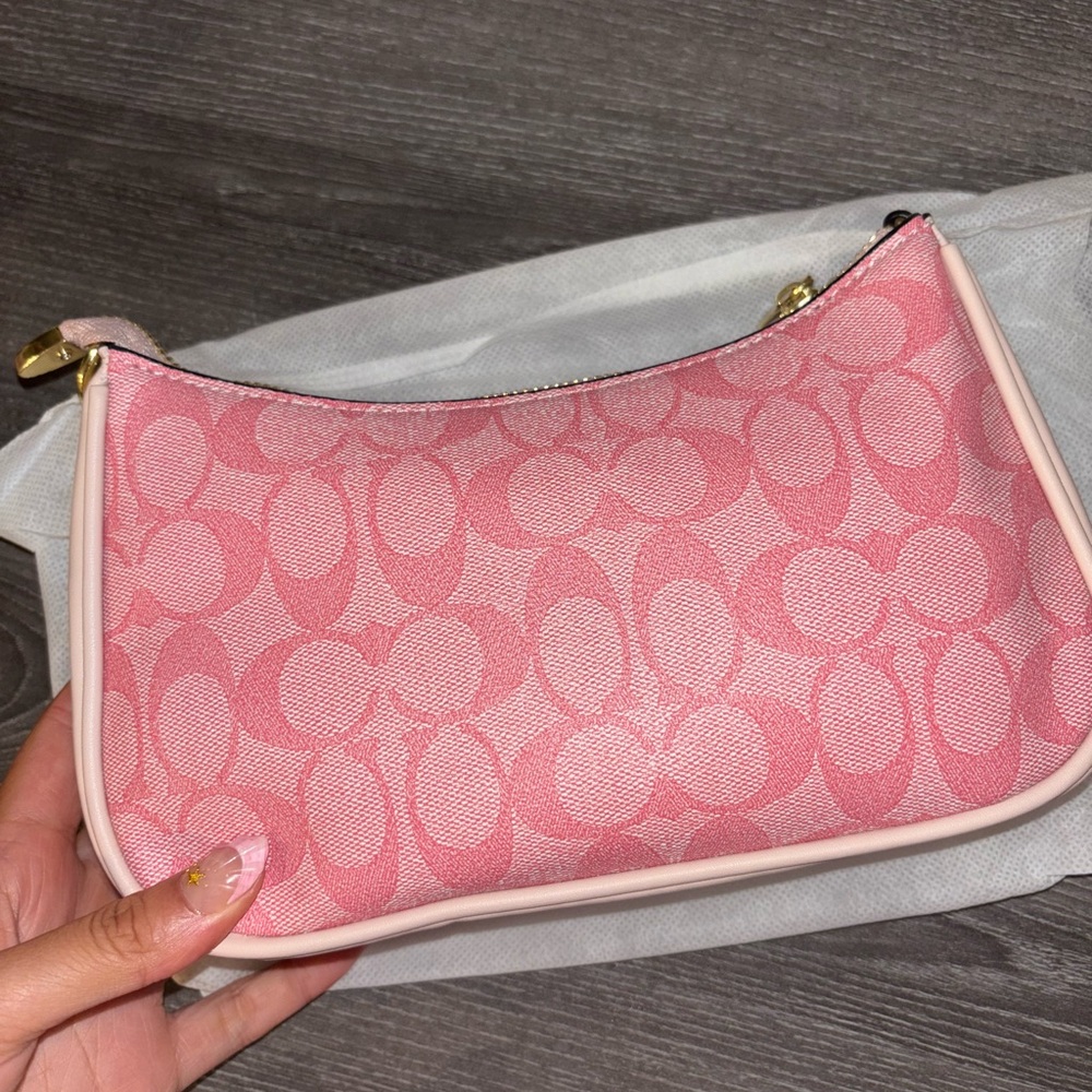 Pink monogram shoulder bag - Picture 3 of 4